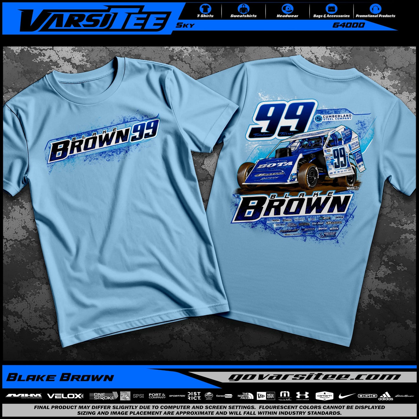 2026 Blake Brown Car Tee SKY BLUE